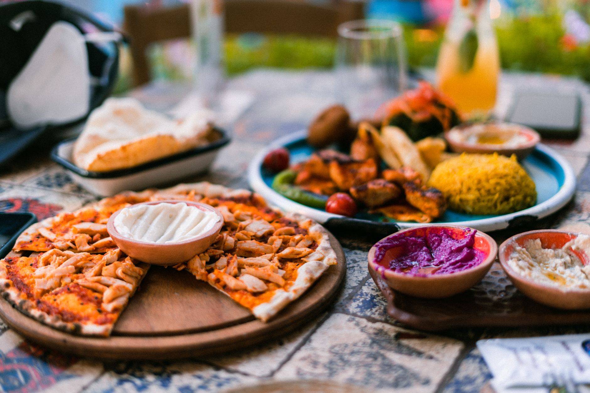 Mediterranean slow dining meal on coastal terrace