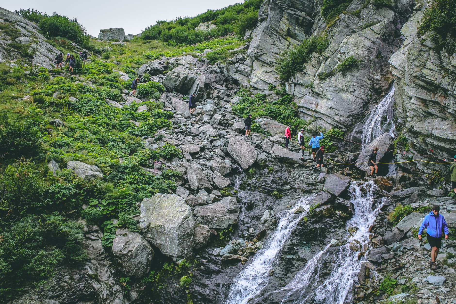 Group cultural expedition in nature
